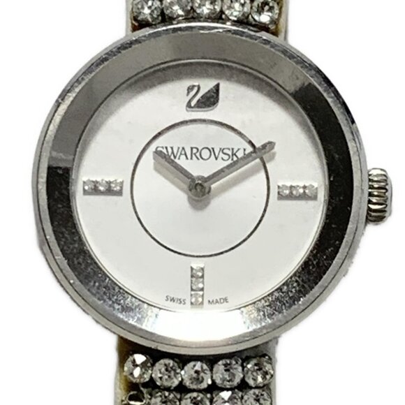 Auth SWAROVSKI Piazza Mini 1183490 Unconfirmed Silver Women's Wrist Watch - Picture 1 of 5